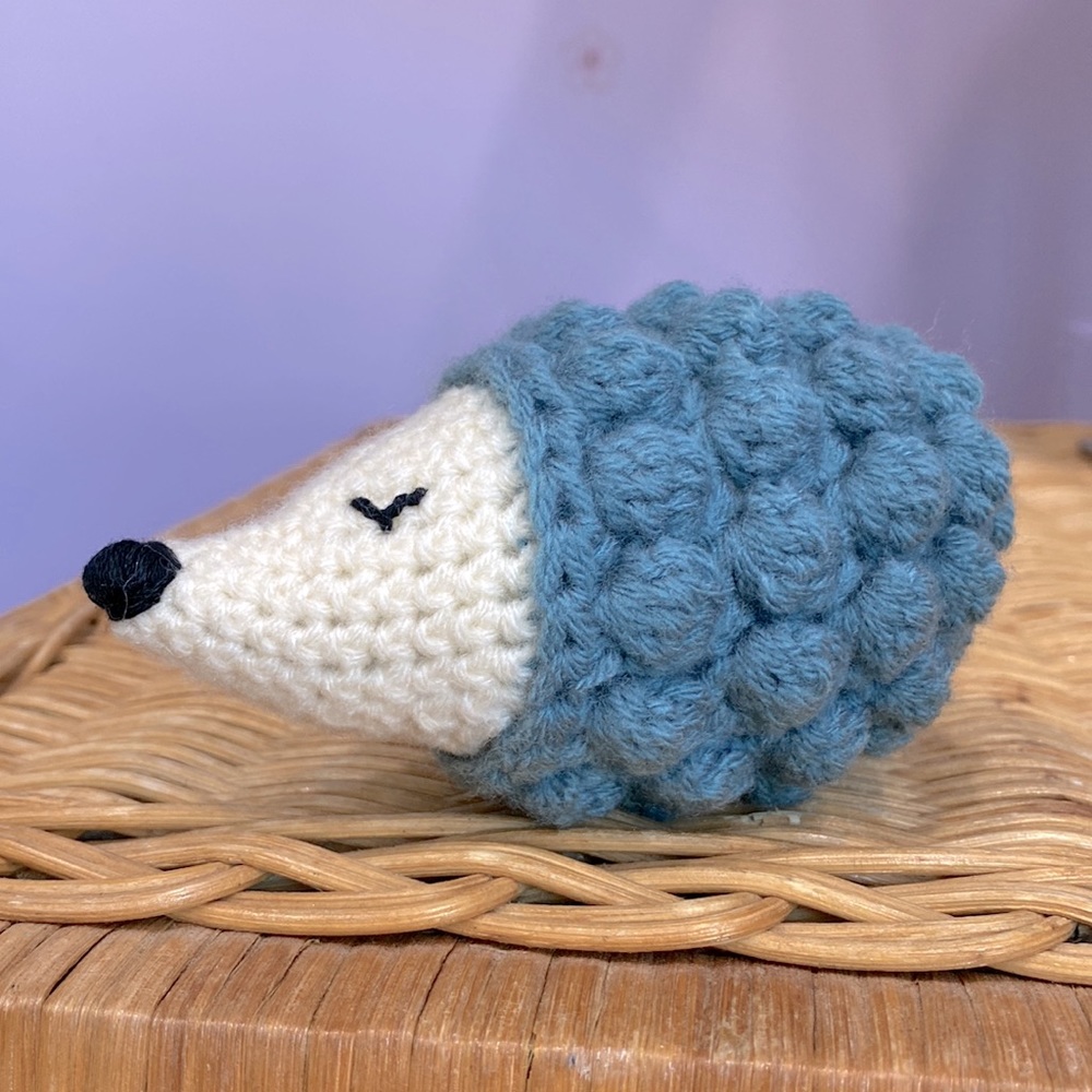 Handmade Crocheted Hedgehog Plush Adorable Design Toy Decor !